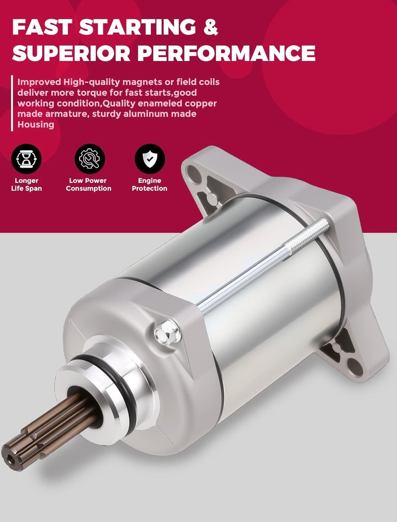 OLIFANT Starter Motor for Honda Rancher 420, Foreman 500, Pioneer 500, Rubicon 500 - 12V, 7.2A, 1.4kW - Image 2