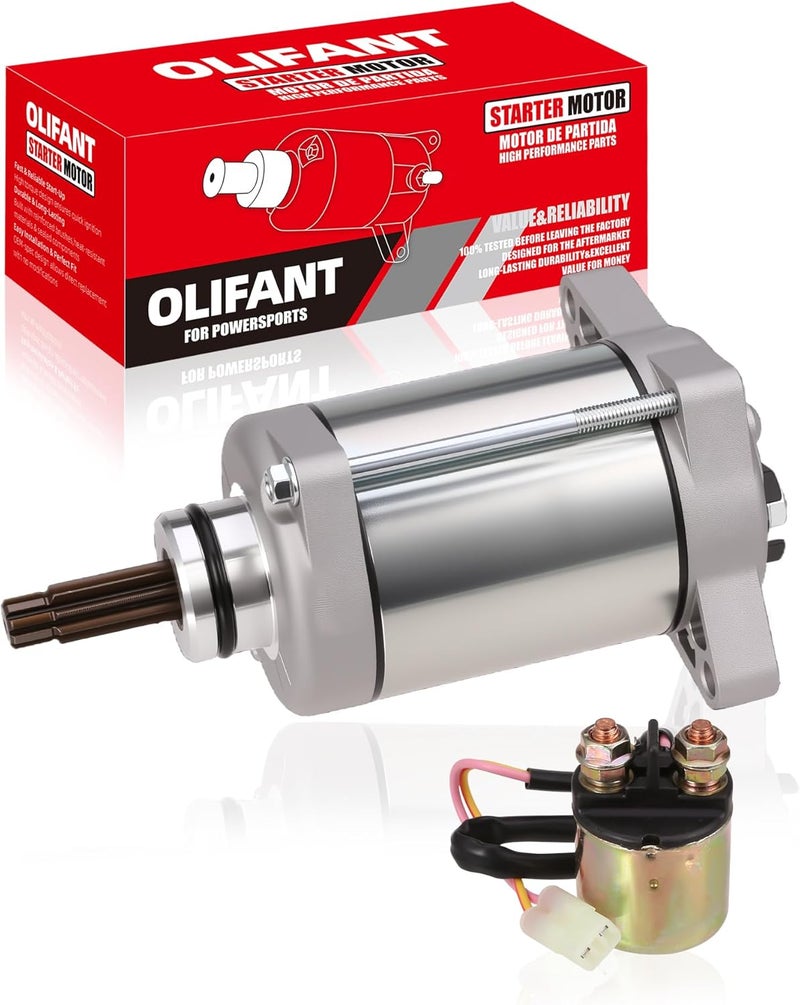 OLIFANT Starter Motor for Honda Rancher 420, Foreman 500, Pioneer 500, Rubicon 500 - 12V, 7.2A, 1.4kW - Image 1