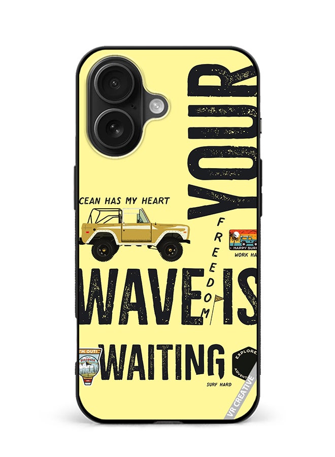 Protective Case Cover For Apple iPhone 16 Plus Your Wave Is Waiting Design Multicolour