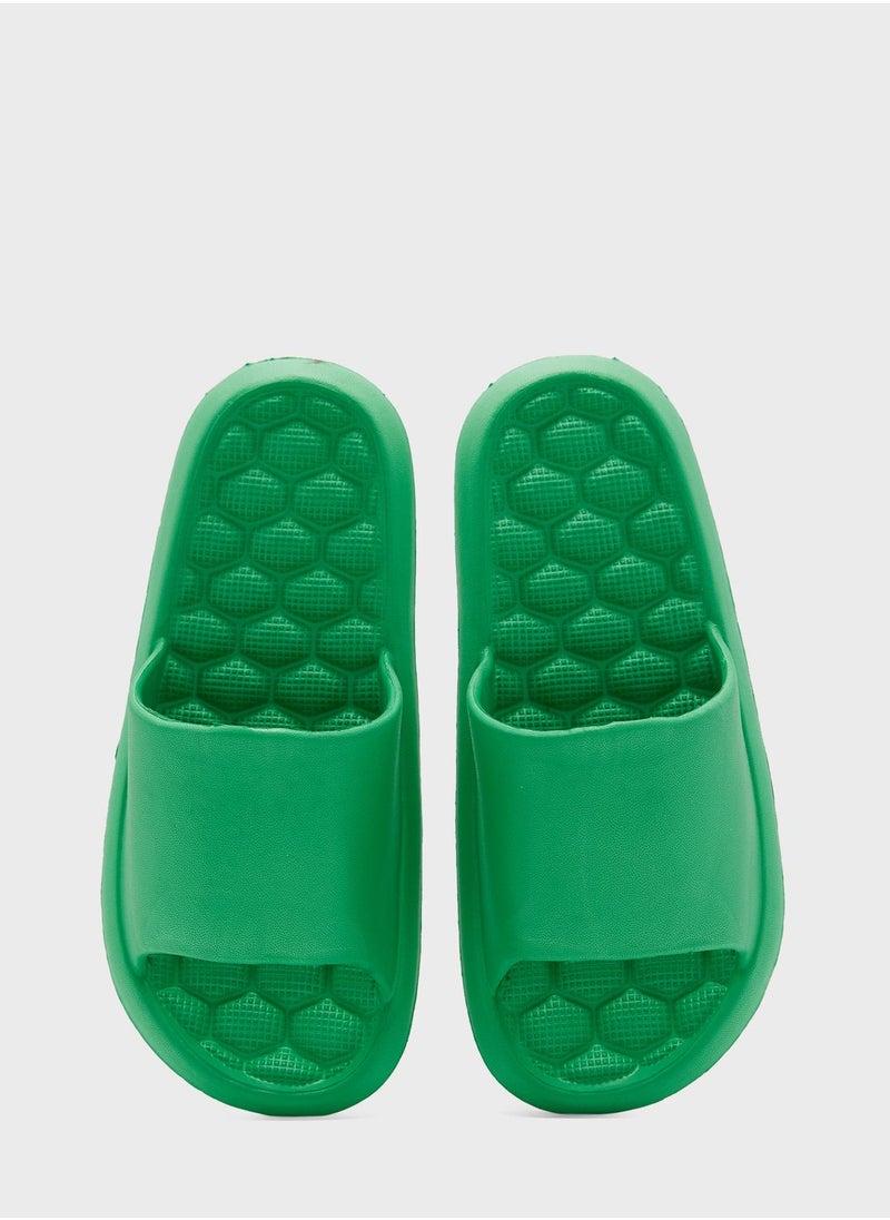 Ginger - One Stap Slides With Quilt Sole - Image 1