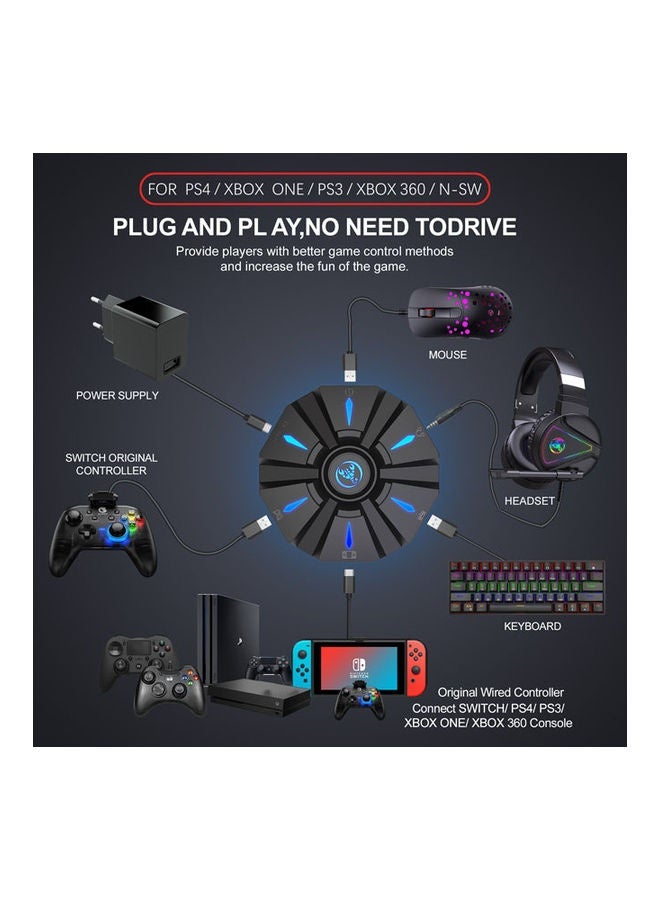 Rock Pow Keyboard Mouse Converter for Xbox One, for Xbox Series X/S, for PS4, for PS3, for Nintendo Switch Gaming Controller Keyboard Mouse Adapter with USB Cable - Image 4
