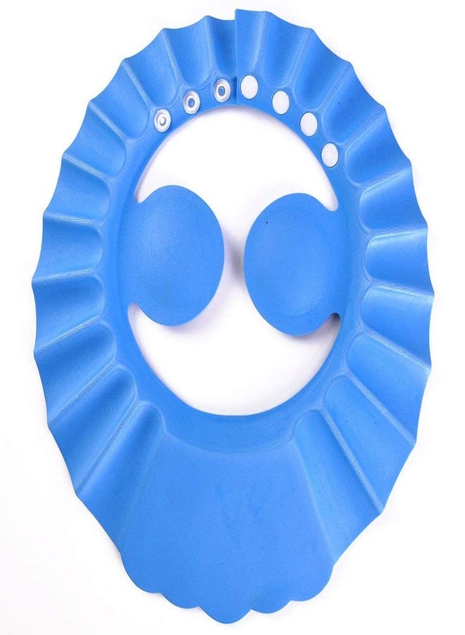 Baby Shower Cap Soft Adjustable Baby Bath Head Cap Visor for Washing Hair Shower Bathing Protection Bath Cap for Toddler, Baby, Kids, Children (Blue) - Image 1