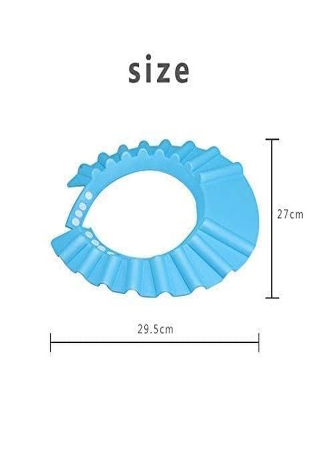 Baby Shower Cap Soft Adjustable Baby Bath Head Cap Visor for Washing Hair Shower Bathing Protection Bath Cap for Toddler, Baby, Kids, Children (Blue) - Image 3