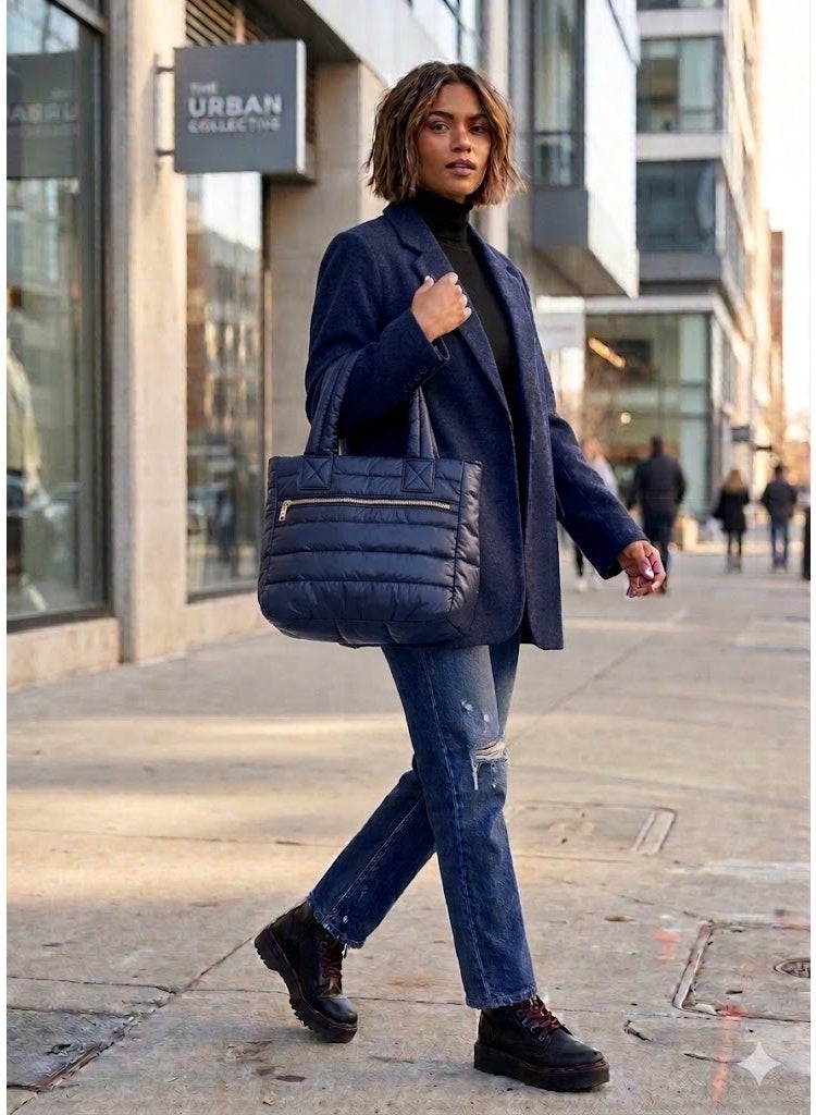 " An ideal large-sized women's shoulder bag lined with soft, water-resistant, high-quality fabric - Image 1