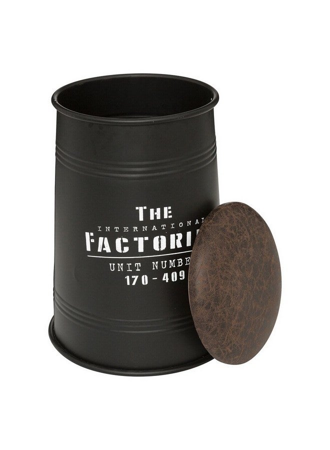 اتموسفيرا جوجا مقعد تخزين أسطواني متين أسود وبني 47 × 33.5 × 33.5 سم 192924A - Image 2