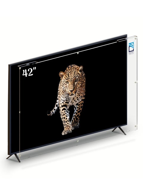42-Inch Acrylic TV Screen Protector | Ultra-Clear Shatterproof Anti-Glare Panel for LCD, LED, OLED, QLED 4K HDTVs | Scratch Resistant, Blocks UV and Blue Light | Easy Installation