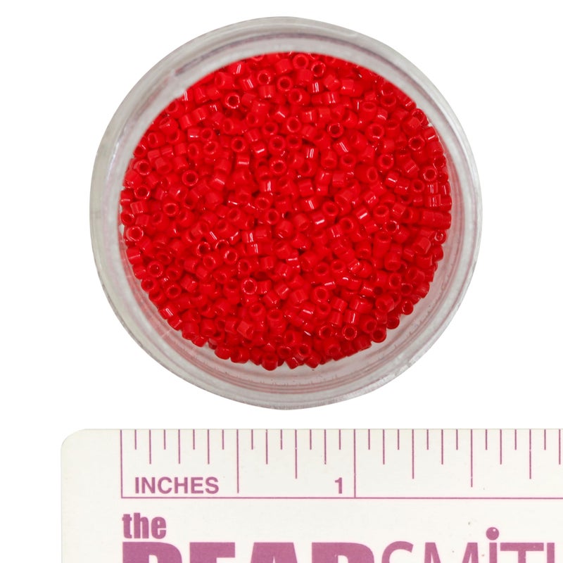 Miyuki Delica Seed Beads 11/0"Opaque Dark Cranberry Db723 7.2 Gr - Image 2