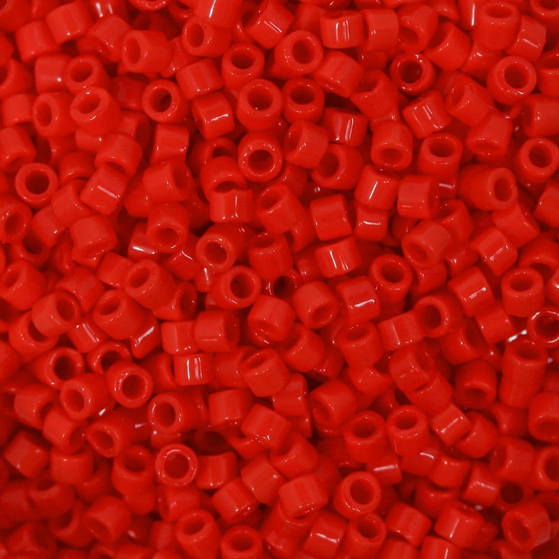 Miyuki Delica Seed Beads 11/0"Opaque Dark Cranberry Db723 7.2 Gr - Image 1