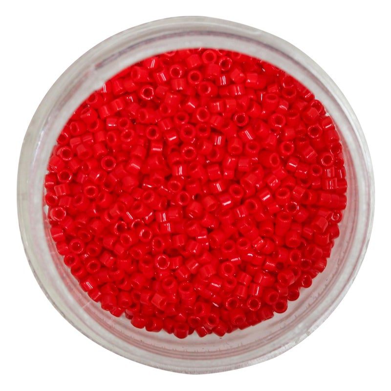 Miyuki Delica Seed Beads 11/0"Opaque Dark Cranberry Db723 7.2 Gr - Image 3