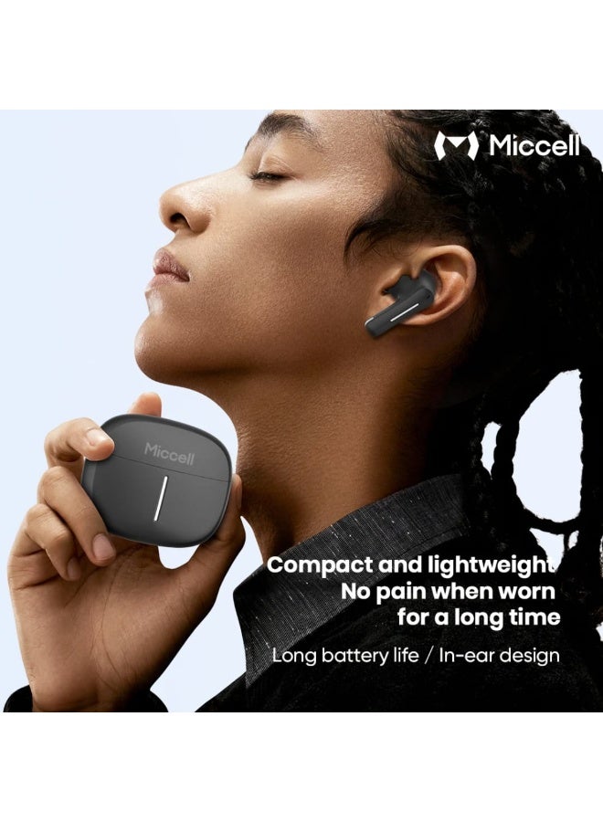 ميكسل سماعات أذن داخلية لاسلكية Miccell BH116B TWS مع خاصية إلغاء الضوضاء النشط والبيئي - أسود - Image 4
