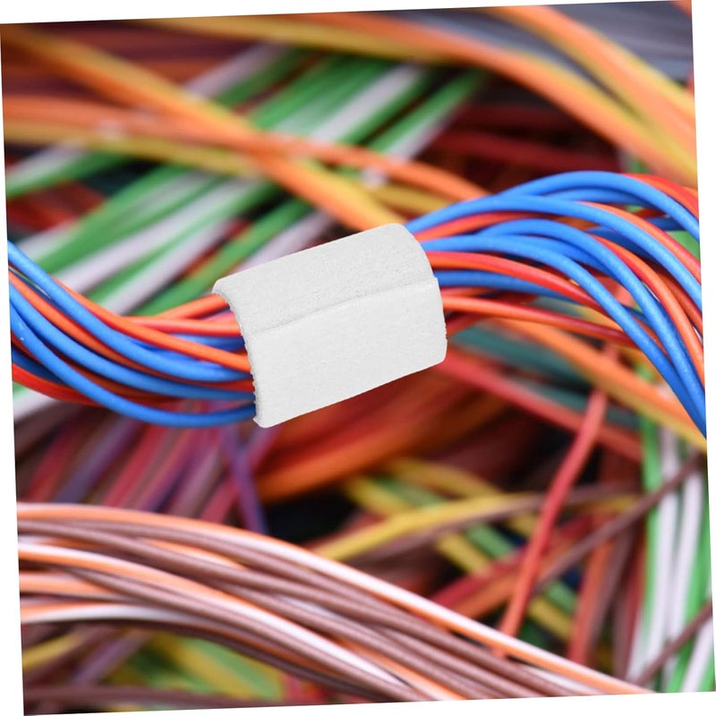 PartyKindom Self Adhesive Hook and Loop Cable Organizer Strips 3 Rolls White Nylon Reusable - Image 3