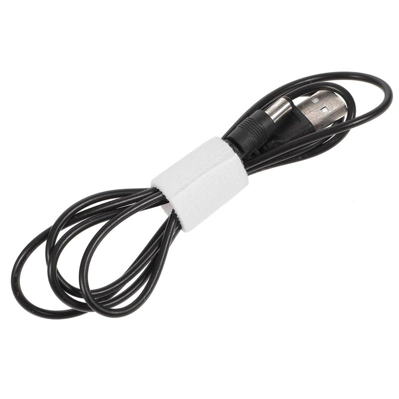 PartyKindom Self Adhesive Hook and Loop Cable Organizer Strips 3 Rolls White Nylon Reusable - Image 4