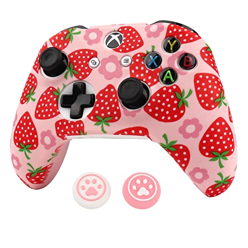 RALAN Controller Skin for Xbox One, Anti-Slip Silicone Controller Cover Protector Case Compatible for Xbox 1 Wireless/Wired Gamepad Joystick with 2 Cute Thumb Grips Caps. - Image 1