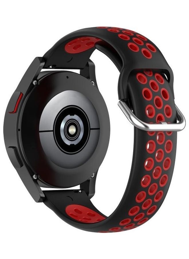 NIBEMINENT Replacement Strap for Samsung Galaxy Watch 4 40mm Black/Red - Image 3