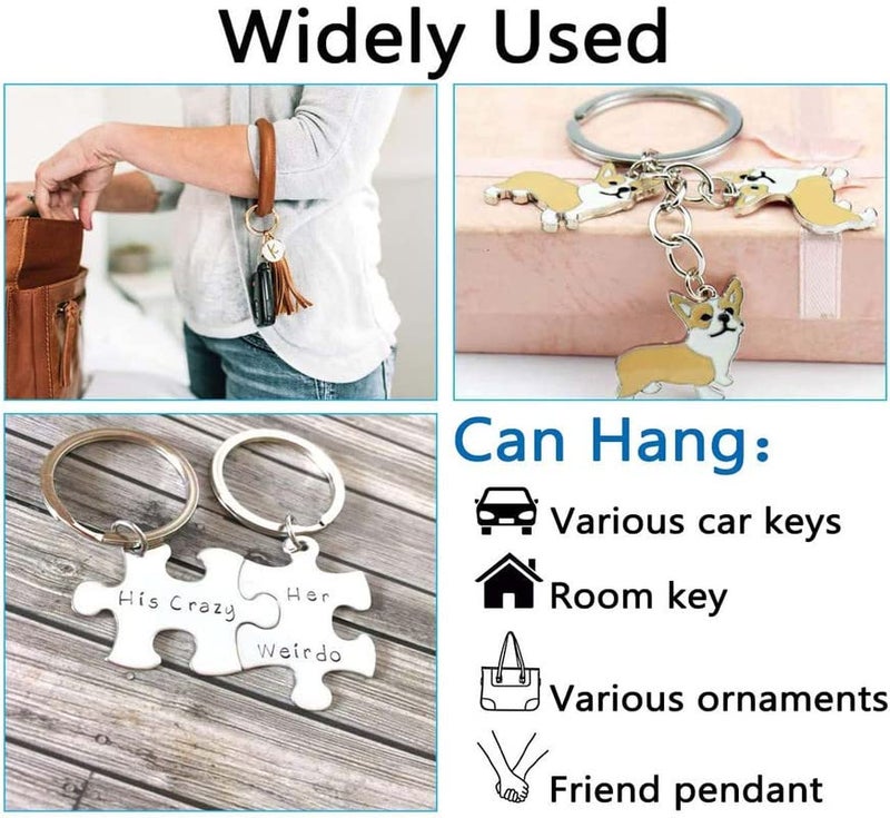 DIY Crafts DIY Crafts 7X, Antique Gold, Key Chains for Crafts, Choice x Pcs Keychain Rings Chain, Split Key Ring Suitable for Keychain, Crafts, Jewelry Making & DIY Kit Gold & S(7X, Antique Gold)  - Image 3