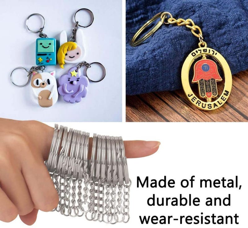 DIY Crafts DIY Crafts 7X, Antique Gold, Key Chains for Crafts, Choice x Pcs Keychain Rings Chain, Split Key Ring Suitable for Keychain, Crafts, Jewelry Making & DIY Kit Gold & S(7X, Antique Gold)  - Image 4