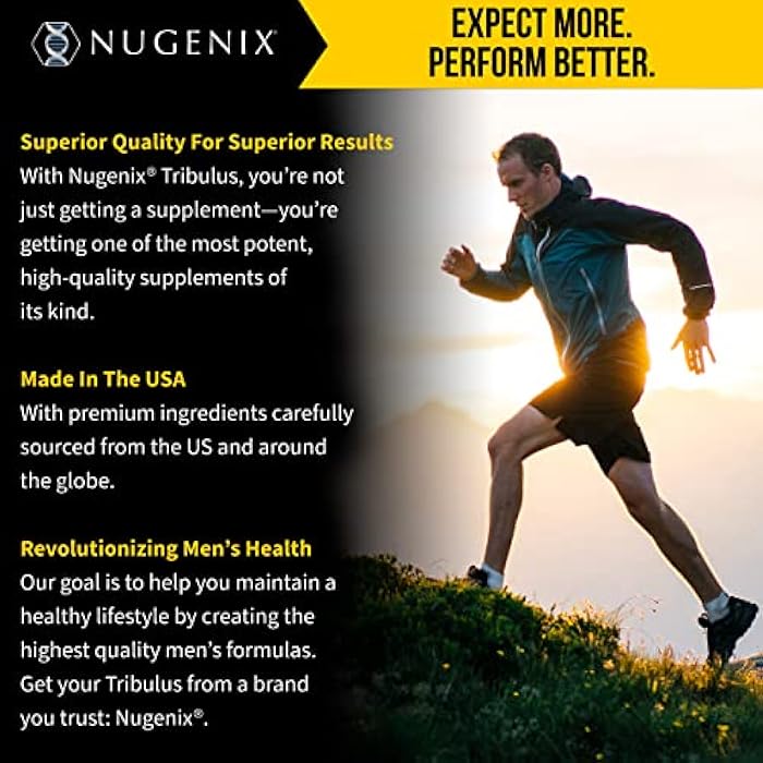 Nugenix Essentials Tribulus Terrestris for Men Extract - 95% Total Saponins, 1000mg High Potency, Extra Strength, 60 Count - Image 3