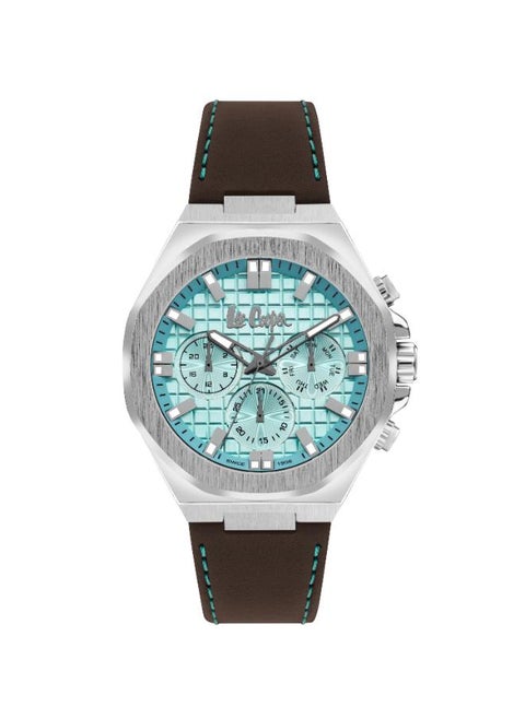 Lee Cooper LC07983.394 Men Multi Function Display Watch & Leather Strap Dark Brown