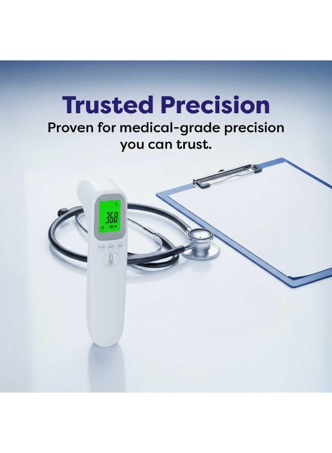 AiQUE Non-Contact Infrared Forehead Thermometer for Adults, Kids, and Infants with One-Second Reading, Silent Mode, LED Display, and Visual Temperature Indicator - Image 5