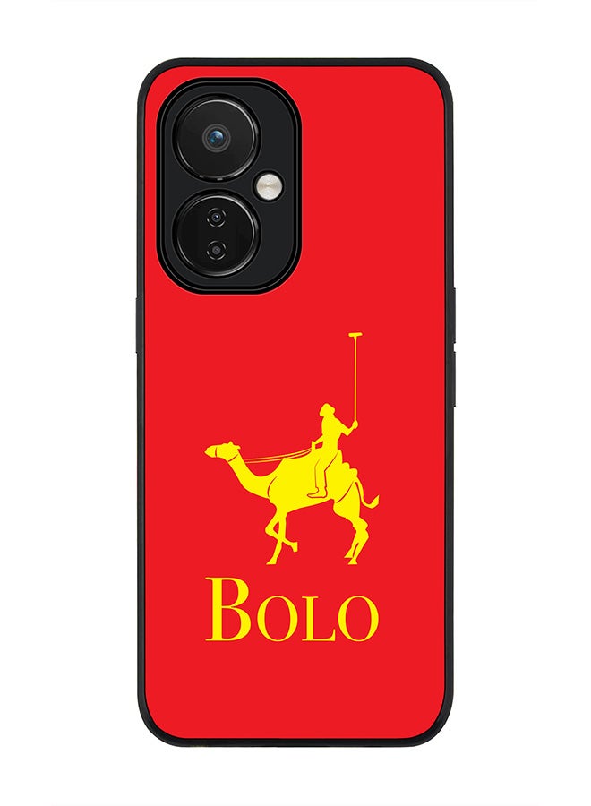 Stylizedd Rugged Black edge case for Nord CE 3 Lite Slim fit Soft Case Flexible Rubber Edges Anti Drop TPU Gel Thin Cover - BOLO Red - Image 1