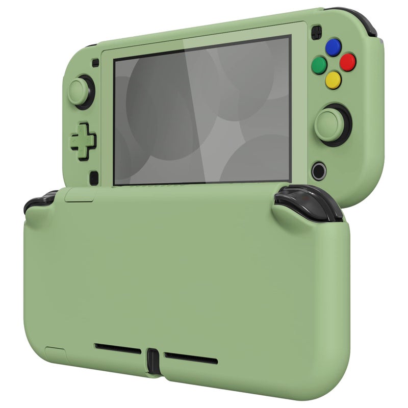 eXtremeRate PlayVital Matcha Green Protective Grip Case for Nintendo Switch Lite, Hard Cover Protector for Nintendo Switch Lite - Screen Protector & Thumb Grips & Buttons Caps Stickers Included - Image 1