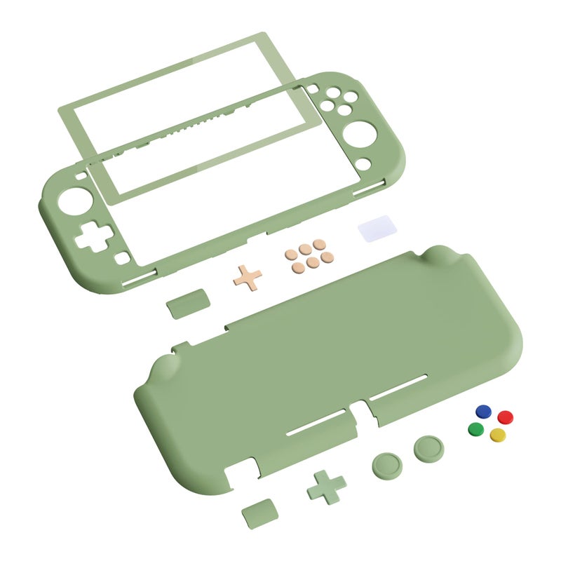 eXtremeRate PlayVital Matcha Green Protective Grip Case for Nintendo Switch Lite, Hard Cover Protector for Nintendo Switch Lite - Screen Protector & Thumb Grips & Buttons Caps Stickers Included - Image 2