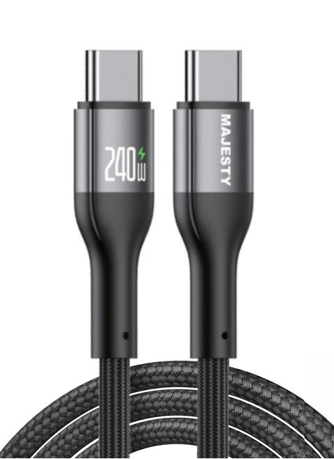 USB-C to USB-C Cable (1.8m) - 240W Power Delivery PD 3.1, Braided Design for Enhanced Durability