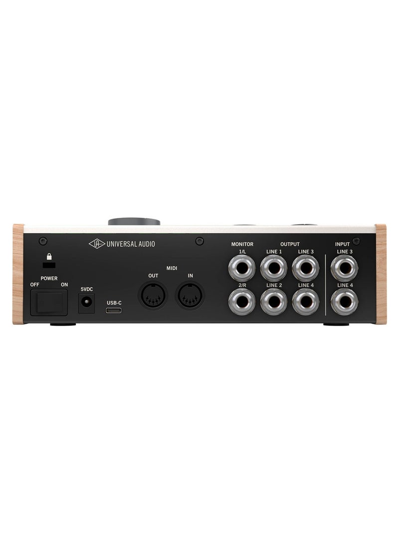 Universal Audio 4-in/4-out USB-C Audio Interface with 2 Preamps with Vintage Preamp Mode, 24-bit/192kHz AD/DA, Built-in 1176-style FET Compressor, MIDI I/O, 300ohm Headphone Amp, and Software Bundle - Mac/PC/iOS - Image 3