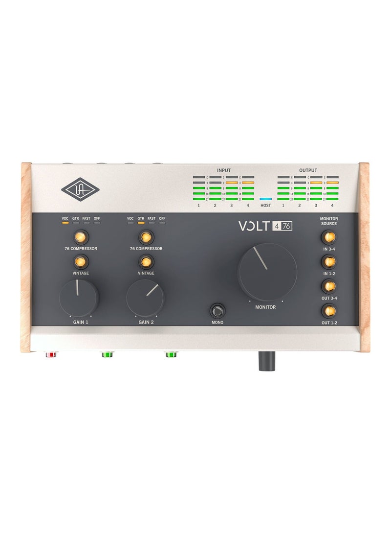 Universal Audio 4-in/4-out USB-C Audio Interface with 2 Preamps with Vintage Preamp Mode, 24-bit/192kHz AD/DA, Built-in 1176-style FET Compressor, MIDI I/O, 300ohm Headphone Amp, and Software Bundle - Mac/PC/iOS - Image 4