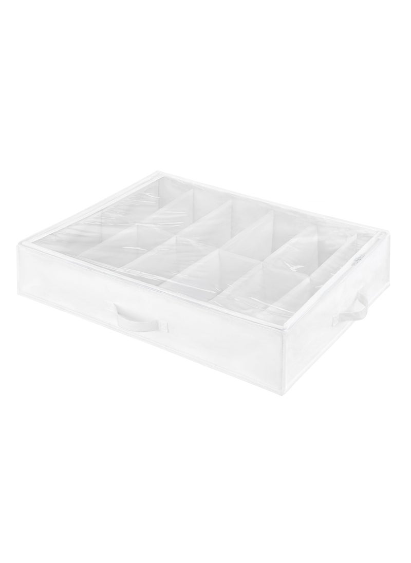 Whitmor Whitmor Underbed Shoe Bag White with Clear Top 