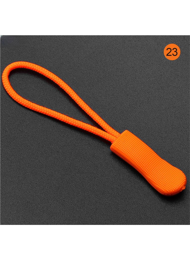 Generic TPU Zipper Pulls Cord Zip Tags for Bags 23# Orange 
