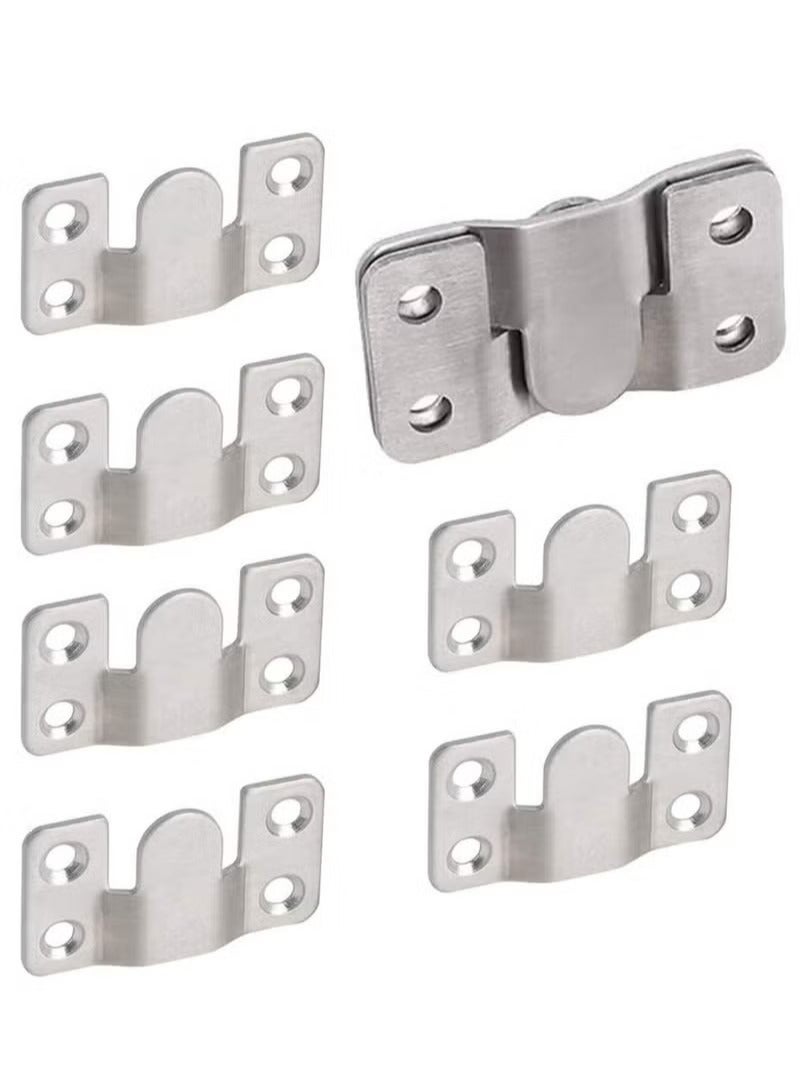 8 Pairs Stainless Steel Heavy Duty Photo Frame Hook Picture Hanger for Large Picture Display Art Gallery Wall Mount Hardware  - Image 1