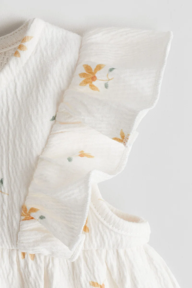 H&M Frill-trimmed bodysuit dress
