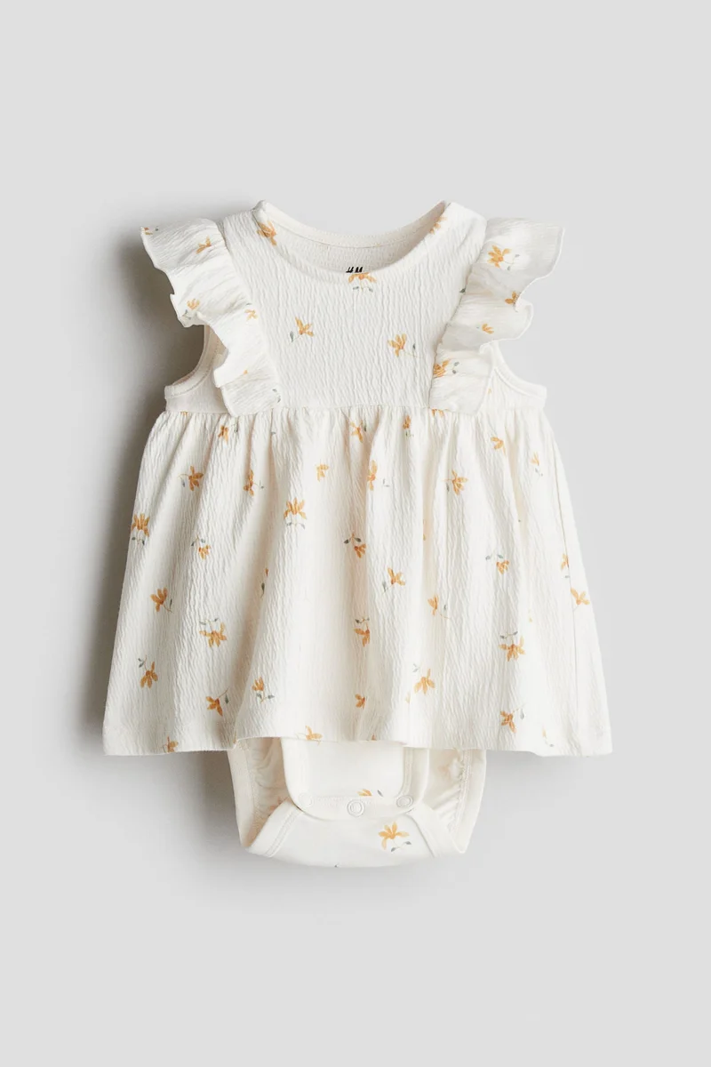 H&M Frill-trimmed bodysuit dress