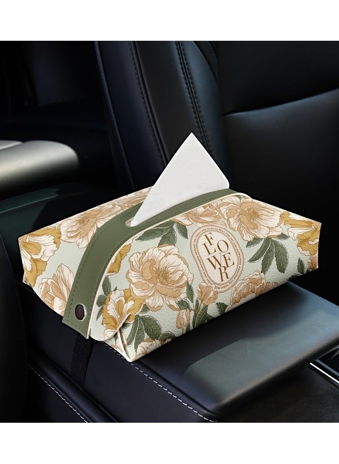 EBMINI Neoclassical Floral Car Tissue Box 