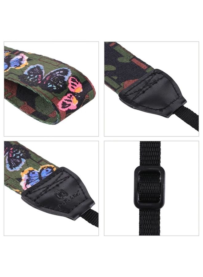 Retro Ethnic Multicolor Butterfly Pattern Camera Strap For SLR DSLR PU6009C - Image 4