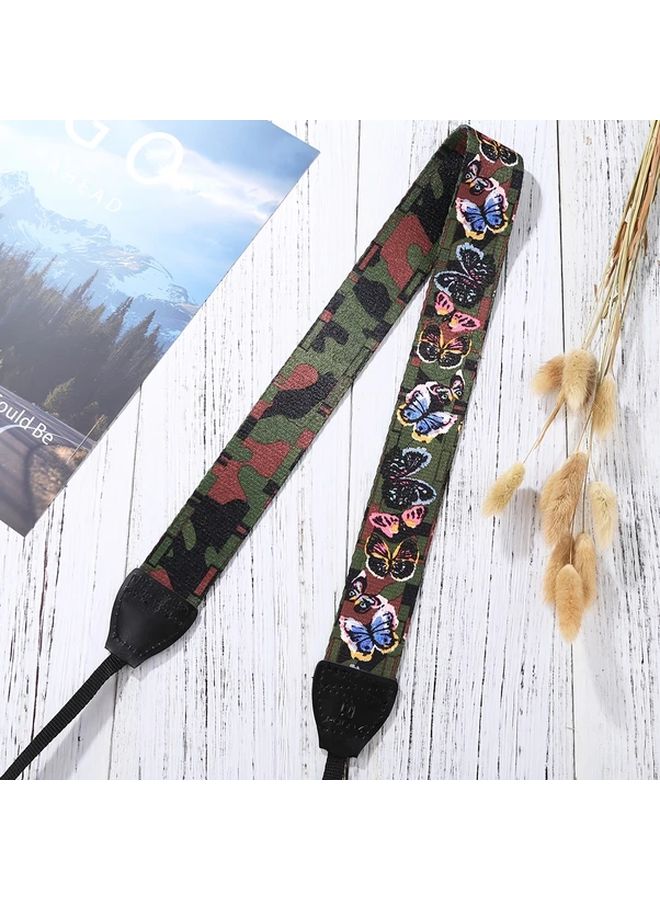 Retro Ethnic Multicolor Butterfly Pattern Camera Strap For SLR DSLR PU6009C - Image 3