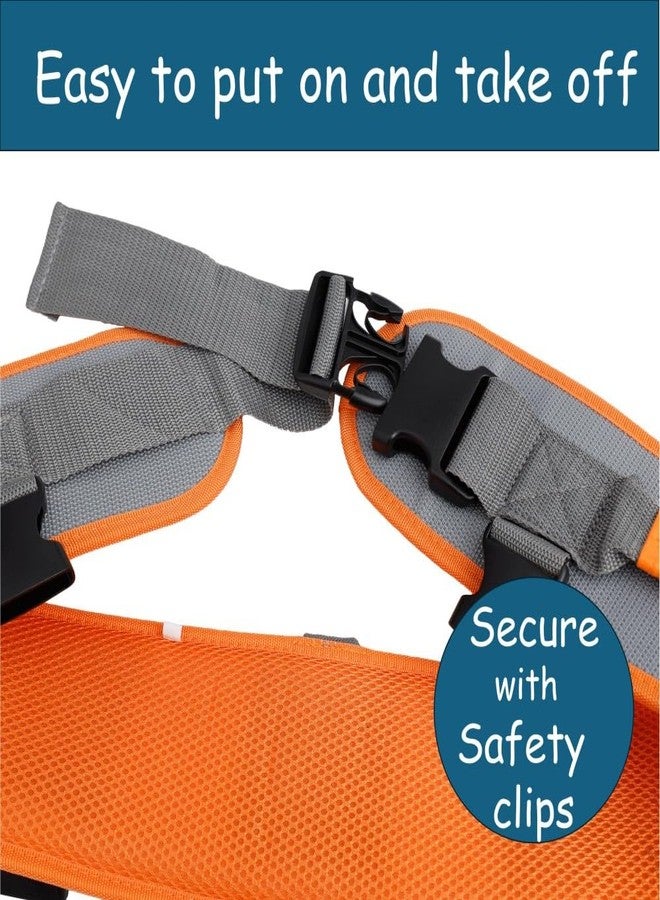 King Mills Gait Belt with Handles Used as Gate Belts for Physical Therapy, Gate Belts Medical for Elderly, or Safety Belt for Elderly Walking to Walking or Transfer in Physical Therapy or Daily Life, Orange, M - Image 4
