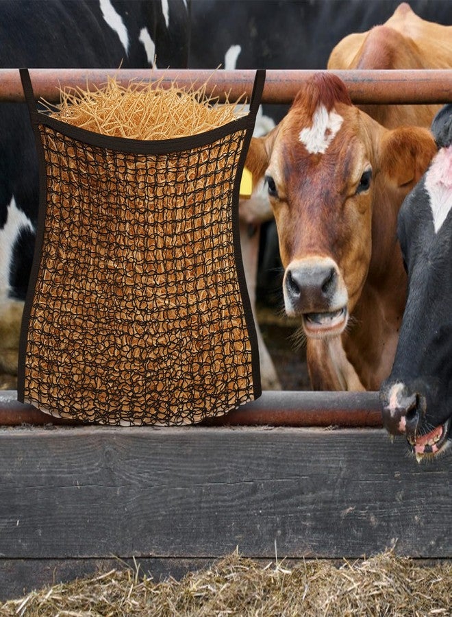 DOPENSPI 3 Pcs Slow Feed Hay Nets for Horses, 37.5 x 31.5 in Hay Bags for Horses with Large Capacity, Hanging Horse Slow FeedHay Bag for Horse and Sheep Trailer Feeders - Image 2