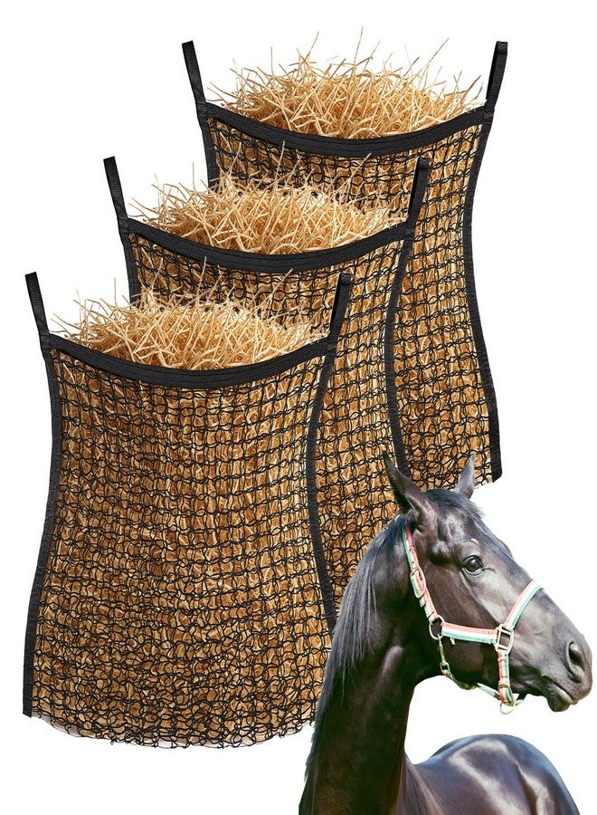 DOPENSPI 3 Pcs Slow Feed Hay Nets for Horses, 37.5 x 31.5 in Hay Bags for Horses with Large Capacity, Hanging Horse Slow FeedHay Bag for Horse and Sheep Trailer Feeders - Image 1