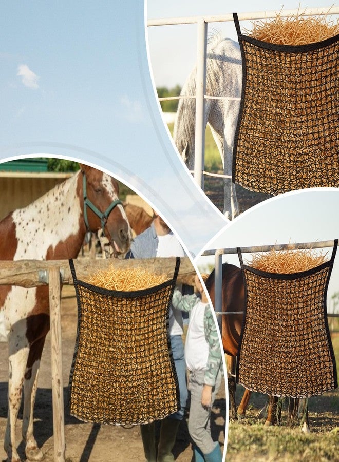 DOPENSPI 3 Pcs Slow Feed Hay Nets for Horses, 37.5 x 31.5 in Hay Bags for Horses with Large Capacity, Hanging Horse Slow FeedHay Bag for Horse and Sheep Trailer Feeders - Image 5