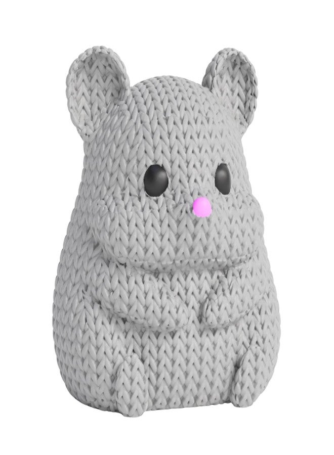 HICHISO - HAMSTEROO The Knitted Hamster | Cute Desk Buddy for Office & Home | Knitted Look Texture | Mood Booster & Stress Relief Desk Decor | Biodegradable Eco-Friendly Polymer Figurine