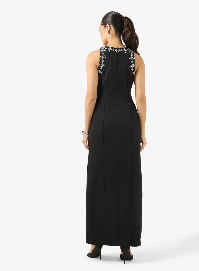 BCBG embellished side slit maxi dress - Image 2