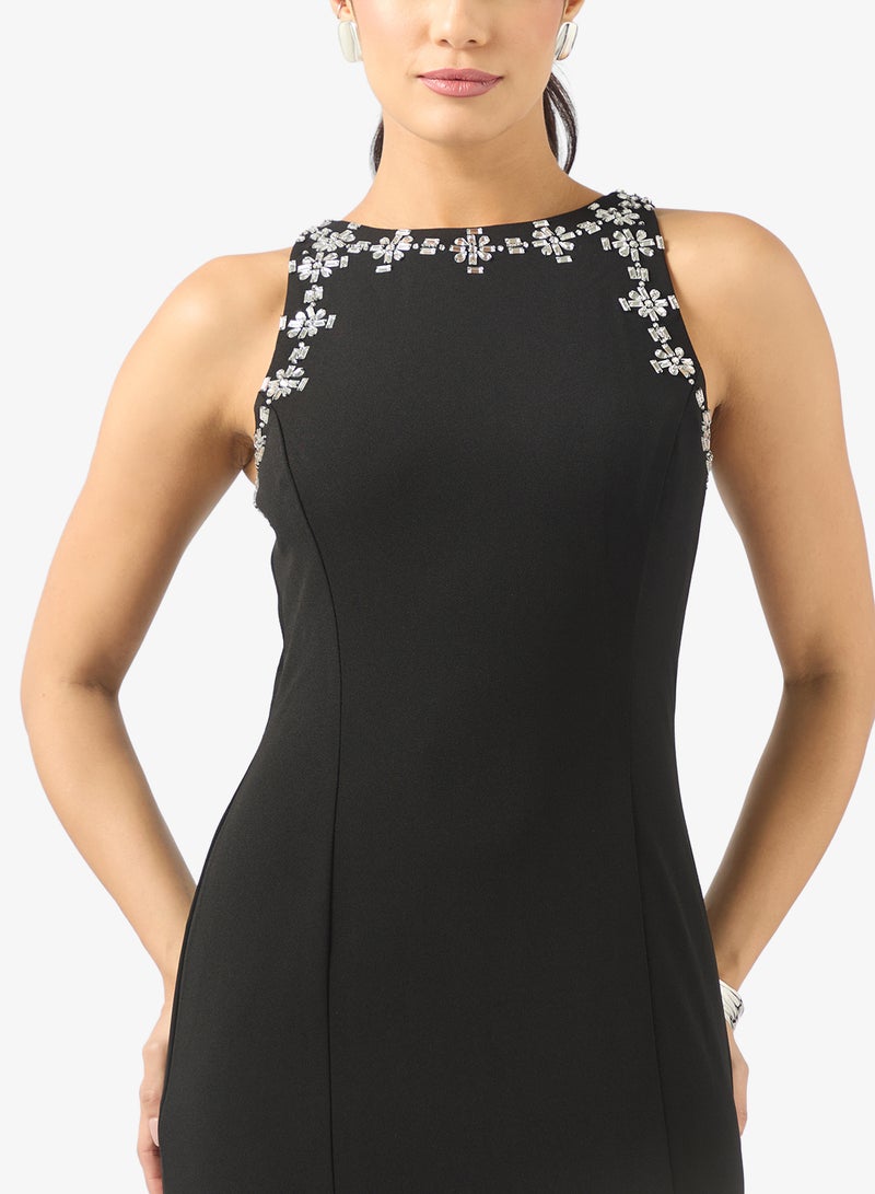 BCBG embellished side slit maxi dress - Image 3