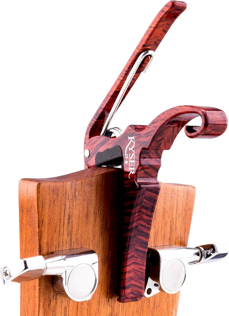 Kyser Quick-Change Guitar Capo for 6-string acoustic guitars, Rosewood, KG6RW - Image 4