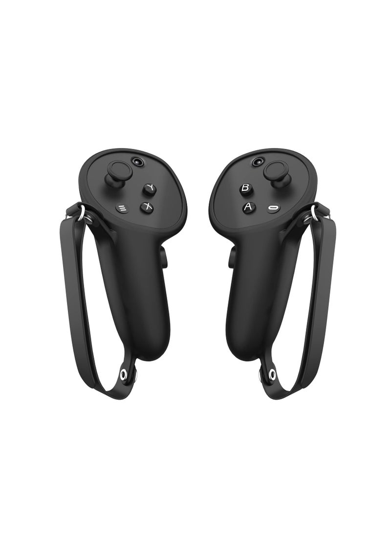 SOLARAE Compatible with Meta Quest Pro Accessories, Silicone Grip Covers with Knuckle Straps for Oculus Quest Pro Controllers - Controller Grip Protector for Enhanced Comfort and Control. - Image 1