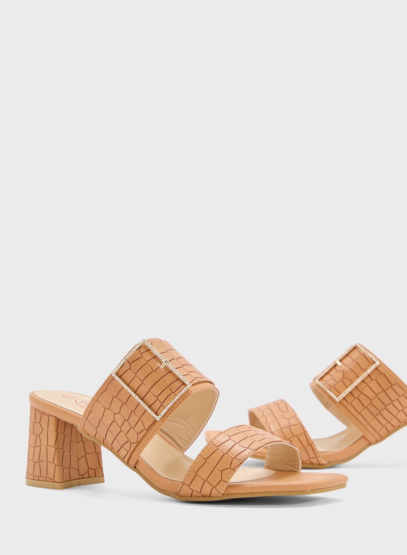 BR Double Strap Heeled Sandal  - Image 4