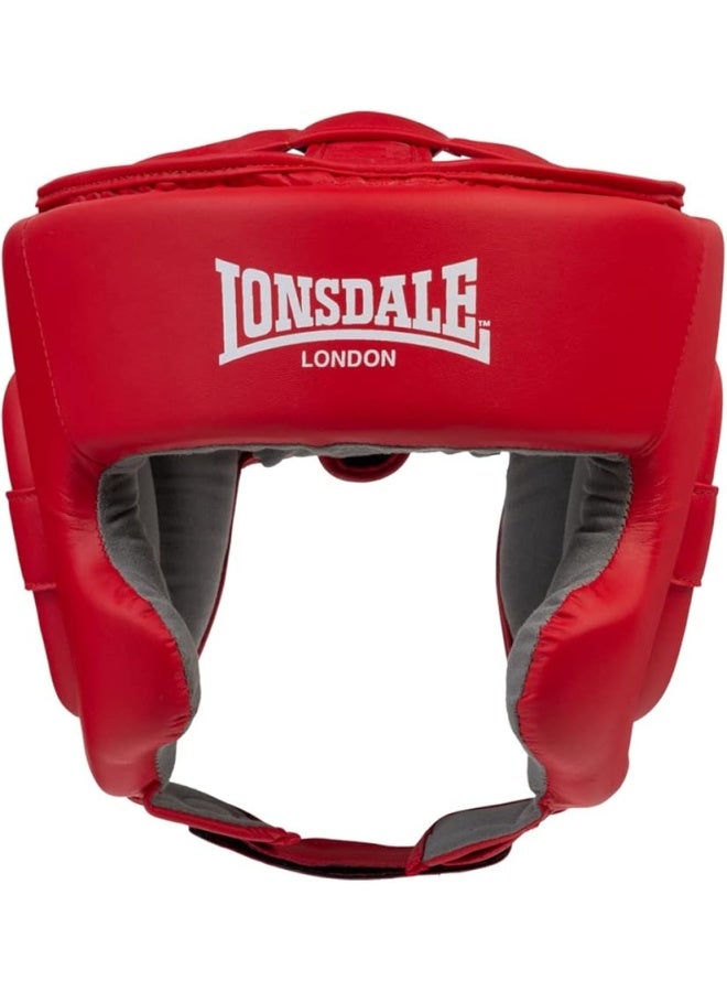 Lonsdale Stanford Headguard Red/White S/M - Image 1