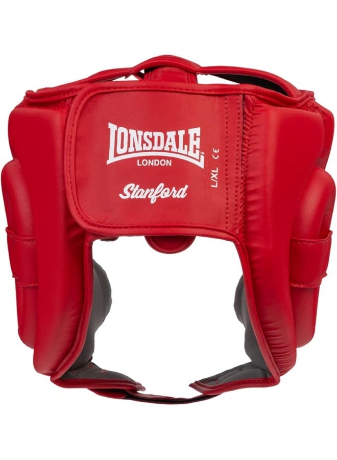 Lonsdale Stanford Headguard Red/White S/M - Image 2