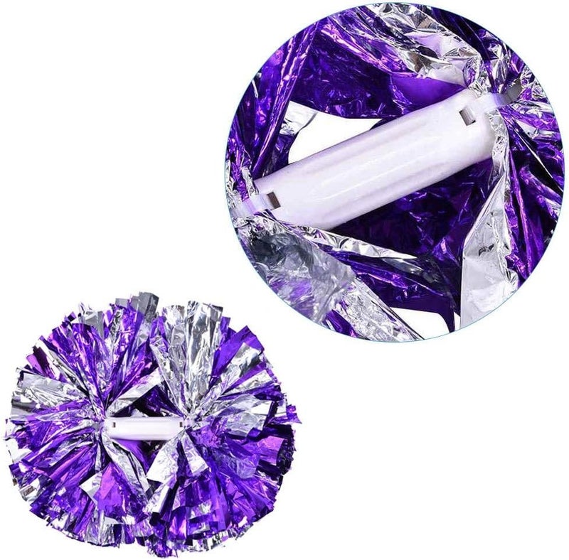 comfrt Cheerleading Pom, 1 Pair Cheerleader Aerobics Pom Poms Pompoms for Dance Party School Sports Competition - Image 3